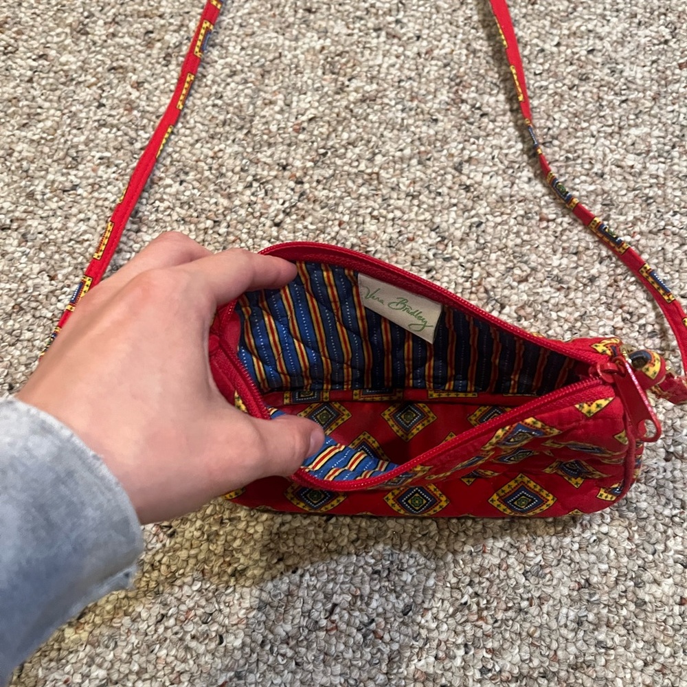 Vera Bradley Red Geometric Crossbody Bag - Picture 7 of 7